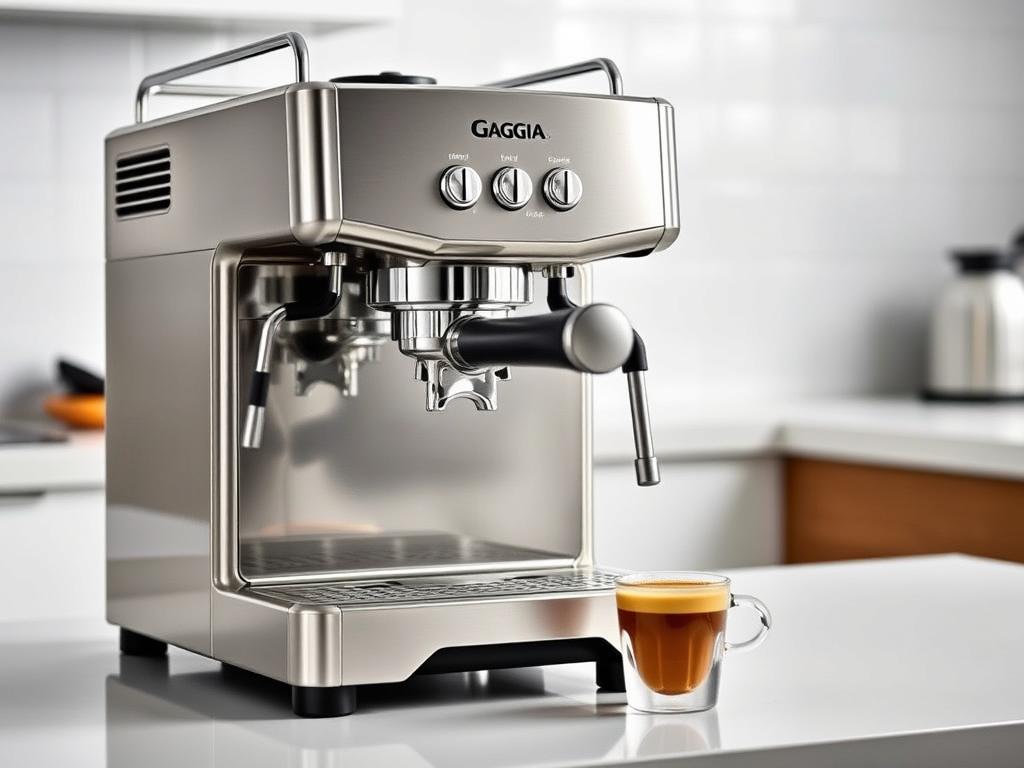 Gaggia Classic Pro espresso machine with commercial portafilter and manual controls Gaggia Classic Pro espresso machine with commercial portafilter and manual controls