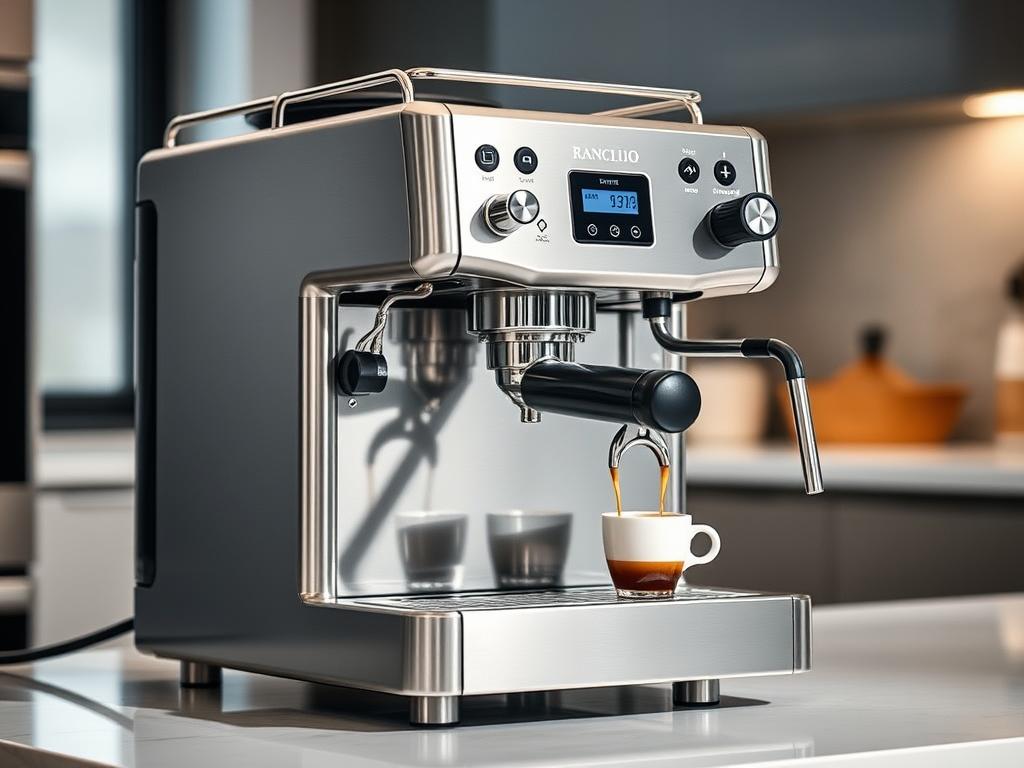 Rancilio Silvia Pro X dual boiler espresso machine brewing espresso Rancilio Silvia Pro X dual boiler espresso machine brewing espresso